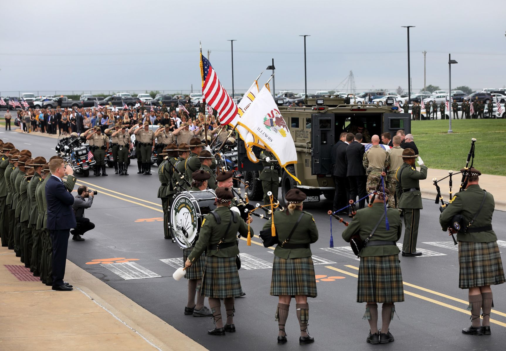 Funeral in Waterloo for Illinois State Trooper Nick Hopkins